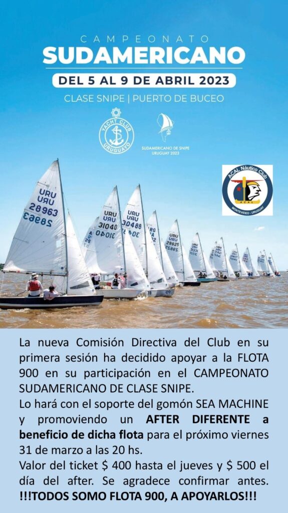 APOYO A LA FLOTA 900 EN EL CAMPEONATO SUDAMERICANO 2023 CLASE SNIPE